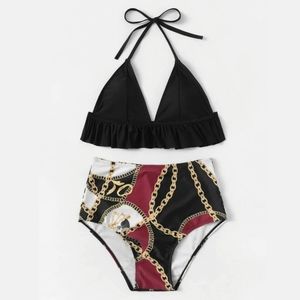 Ruffle Halter Top Bikini